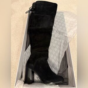 Steve Madden Novema Black Suede Knee-High Women's Boots - NWT